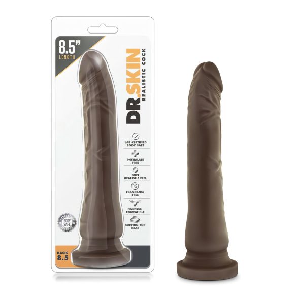 Dr. Skin 8,5 - Saugfuß-Dildo realistisch braun (20,5cm)