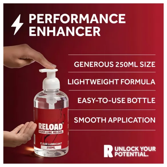 Reload - transparenter, wasserbasierter Gleitgel im Pumpflakon (250 ml)