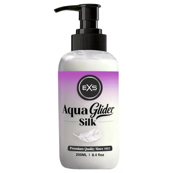 EXS AquaGlider Silk - seidig gleitendes, wasserbasiertes Gleitgel in Pumpflasche (250 ml)