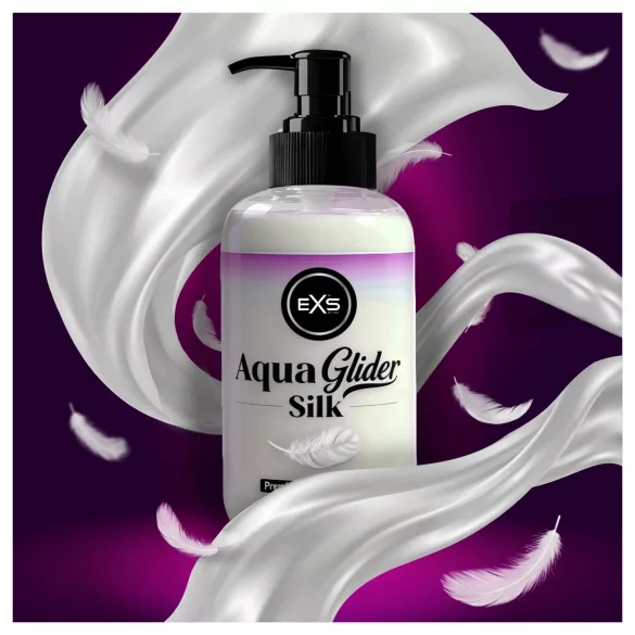 EXS AquaGlider Silk - seidig gleitendes, wasserbasiertes Gleitgel in Pumpflasche (250 ml)
