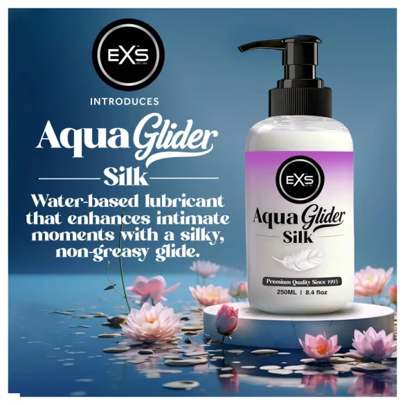 EXS AquaGlider Silk - seidig gleitendes, wasserbasiertes Gleitgel in Pumpflasche (250 ml)