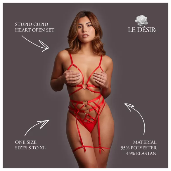 Le Désir Stupid Cupid - Herz-Öffnungsset (rot)