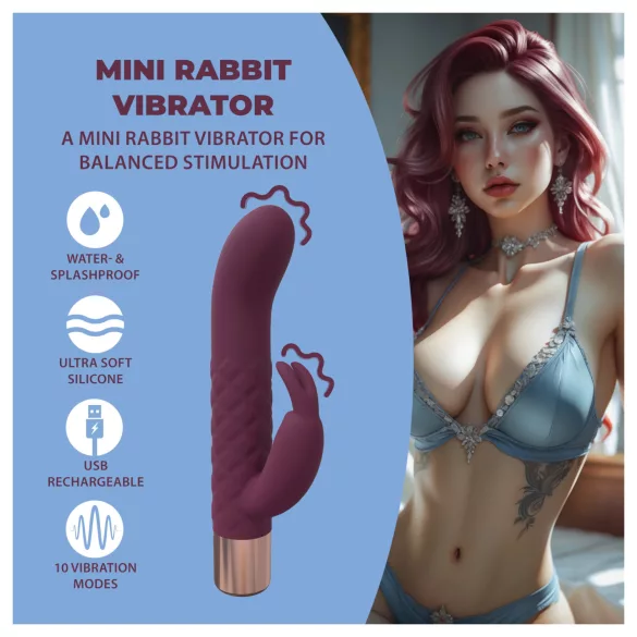 Loveline - Mini-Vibrator mit Häschen (rot)