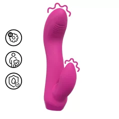 Loveline - gebogener Mini-Vibrator mit Häschen (rosa)