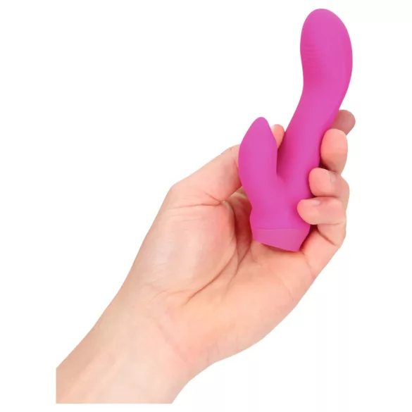 Loveline - gebogener Mini-Vibrator mit Häschen (rosa)