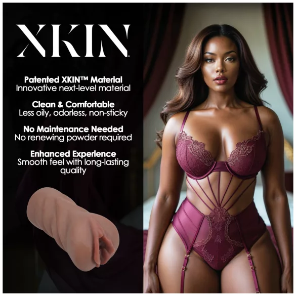 XKIN Next Door Amani - lebensechter Vaginalmasturbator (dunkles Natur)