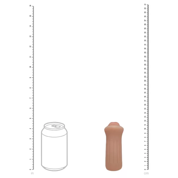 XKIN - künstlicher Mund-Masturbator - S (dunkel natur)