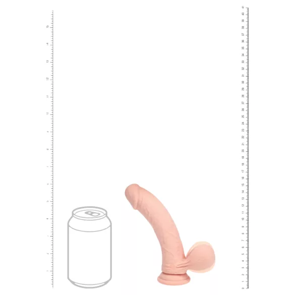RealRock - naturgetreuer Vibrator mit doppelter Dichte (hautfarben) - 15 cm
