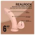 RealRock - naturgetreuer Vibrator mit doppelter Dichte (hautfarben) - 15 cm