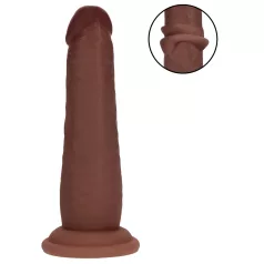   RealRock - realitätsnaher Dildo mit doppelter Dichte (braun) - 15,5 cm