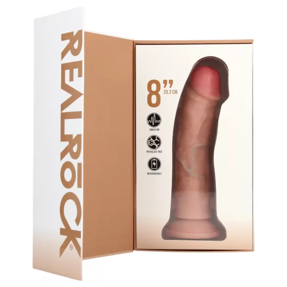 REALROCK - Saugnapfvibrator - natur (20,5cm)