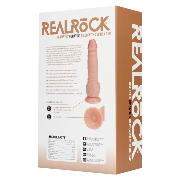 REALROCK - Saugnapf-Vibrator - natürlich (18cm)