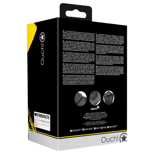 Ouch! - Schwarze Armfessel hinten