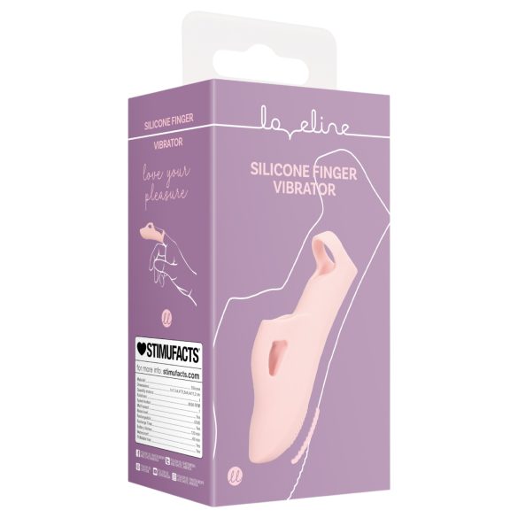 Loveline - gerippter Finger-Vibrator (pink)