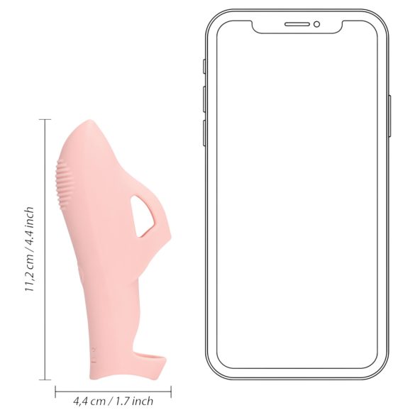 Loveline - gerippter Finger-Vibrator (pink)
