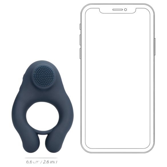 Loveline - vibrierender Penisring mit Klitorisstimulation (grau)