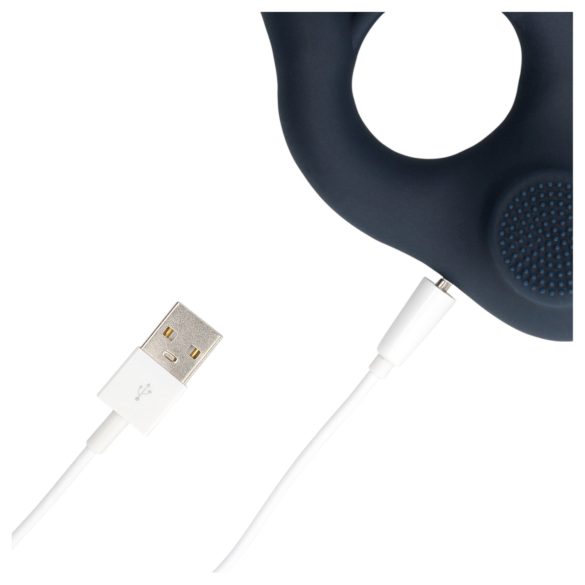 Loveline - vibrierender Penisring mit Klitorisstimulation (grau)