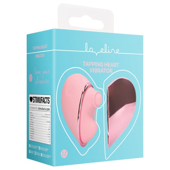Loveline Tapping Heart - wiederaufladbarer Klitorisstimulator (pink)