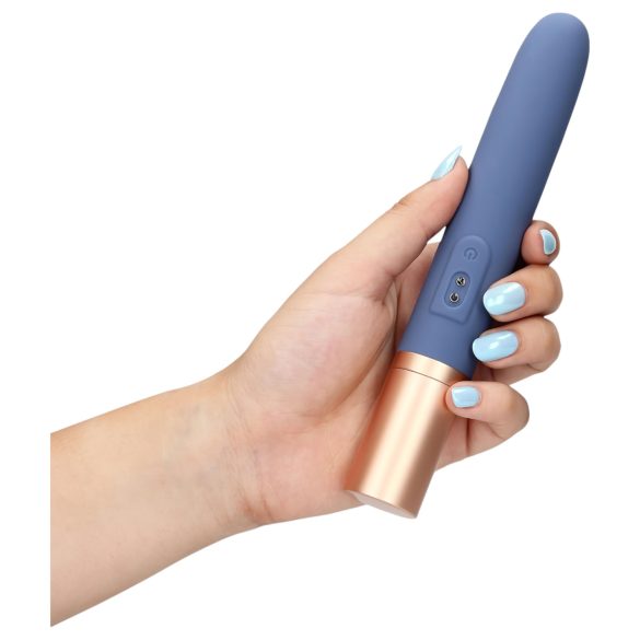 Loveline Travel - Akku-Vibrator mit Gleitmittelbehälter (Blau)