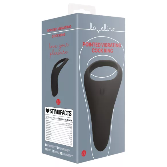 Loveline - Wiederaufladbarer vibrierender Penis- & Hodenring (schwarz)