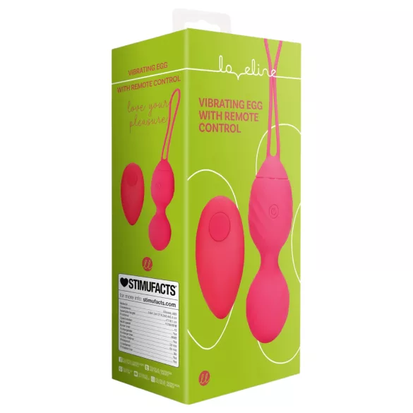 Loveline - gerippte vibrierende Geishakugel (pink)