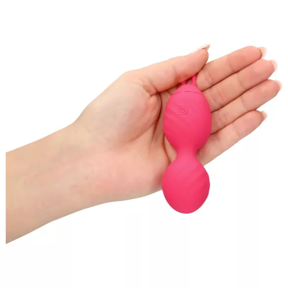 Loveline - gerippte vibrierende Geishakugel (pink)