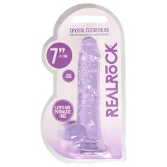 REALROCK - Durchsichtiger Realistischer Dildo - Lila (17cm)