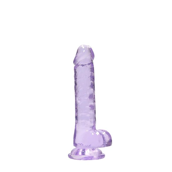 REALROCK - Durchsichtiger Realistischer Dildo - Lila (17cm)