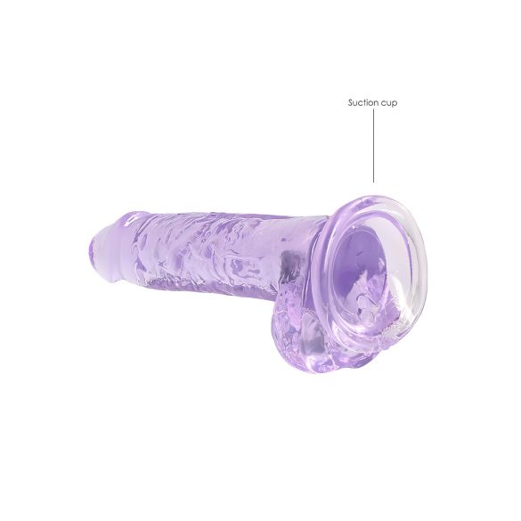 REALROCK - Durchsichtiger Realistischer Dildo - Lila (17cm)