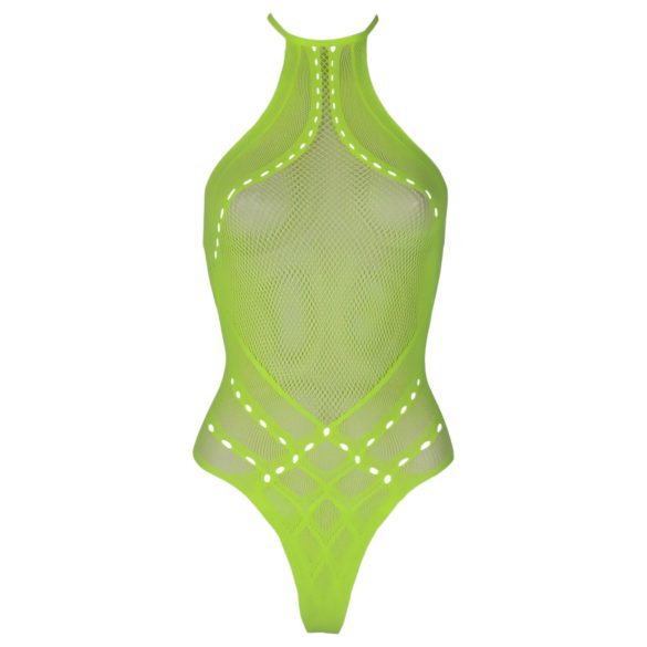 Ouch! - Neon grüner Phosphor-Body mit Riemchen-Effekt - XL-4XL
