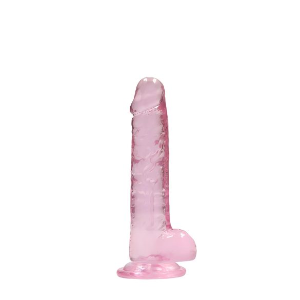REALROCK - durchsichtiges realistisches Dildo - pink (17 cm)