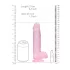 REALROCK - Transparenter realitätsnaher Dildo - Pink (19cm)