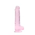 REALROCK - Transparenter realitätsnaher Dildo - Pink (19cm)
