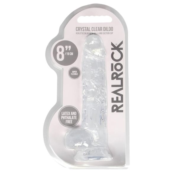 REALROCK - realistischer Dildo, transparent (19cm)