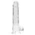REALROCK - realistischer Dildo, transparent (19cm)