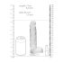 REALROCK - realistischer Dildo, transparent (19cm)
