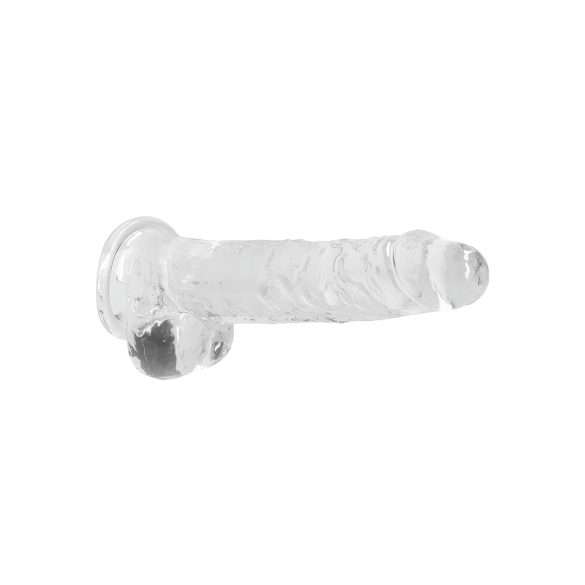 REALROCK - realistischer Dildo, transparent (19cm)