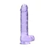 REALROCK - durchsichtiges lebensechtes Dildo - lila (22cm)