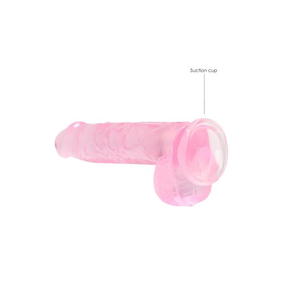 REALROCK - Transparenter Real-Dildo - Pink (15 cm)