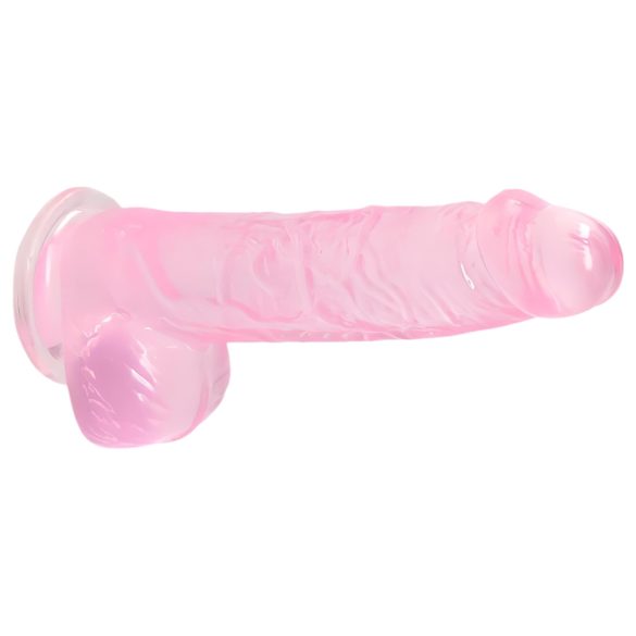 REALROCK - Transparenter Real-Dildo - Pink (15 cm)