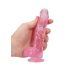 REALROCK - Transparenter Real-Dildo - Pink (15 cm)