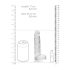 REALROCK - transparentes realitätsgetreues Dildo - transparent (15cm)