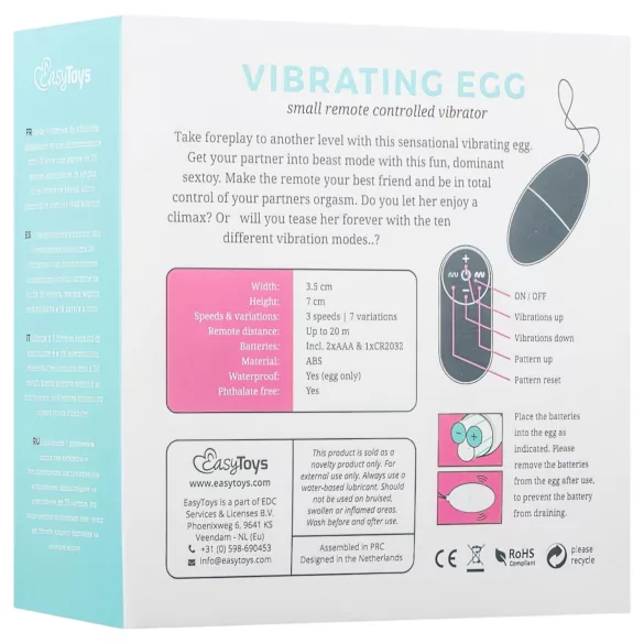 Easytoys - 7-Rhythmus Funkvibrations-Ei (Pink)