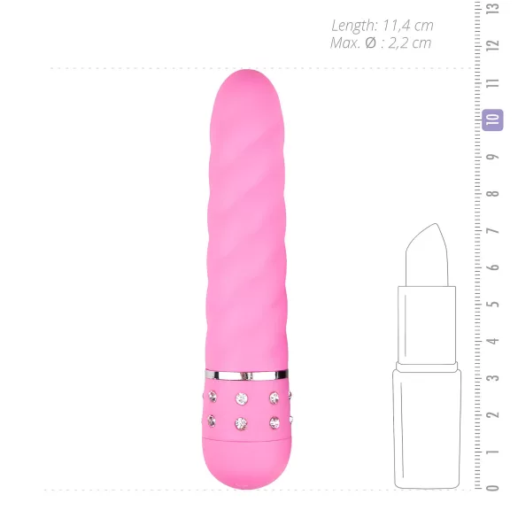 Easytoys Diamond - gedrehter Stabvibrator (pink)