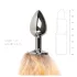 Easytoys Fox NO1 - Metall Analdildo mit Fuchsschwanz (silber-rot)