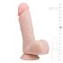 Easytoys - Saugnapf-Dildo mit Hoden (17,5cm) - natur