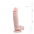 Easytoys - Saugnapf Dildo, natur mit Hoden (22,5cm)