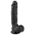 Easytoys - Saugnapf-Dildo mit Hoden (22,5cm) - schwarz