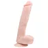 Easytoys - Saugnapf großer Dildo mit Hoden (26,5cm) - natur