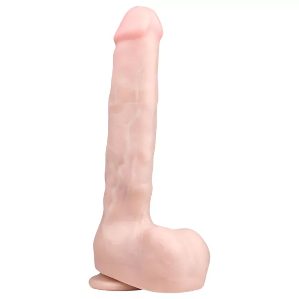Easytoys - Großer Dildo mit Saugnapf und Hoden (29,5cm) - natur